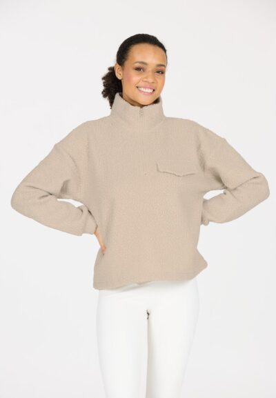 ATHLECIA Florrie W Sherpa Half zip SILVER CLOUD – Bild 3
