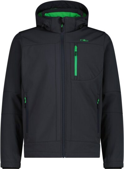 CMP MAN JACKET ZIP HOOD ANTRACITE-DEEP MINT