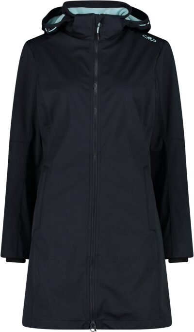 CMP WOMAN PARKA ZIP HOOD ANTRACITE-OPALE