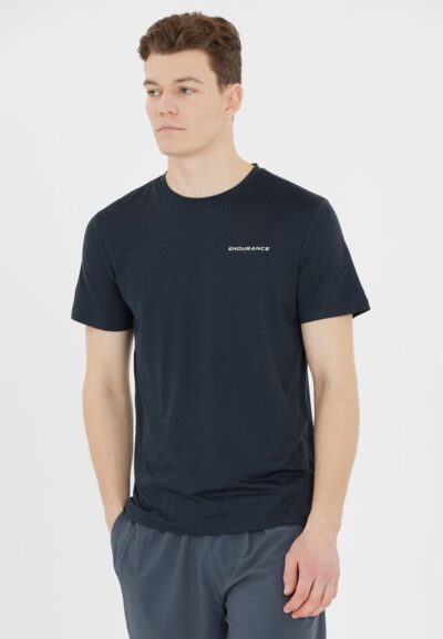 ENDURANCE Abdon M Melange S/S Tee BLACK MELANGE – Bild 3