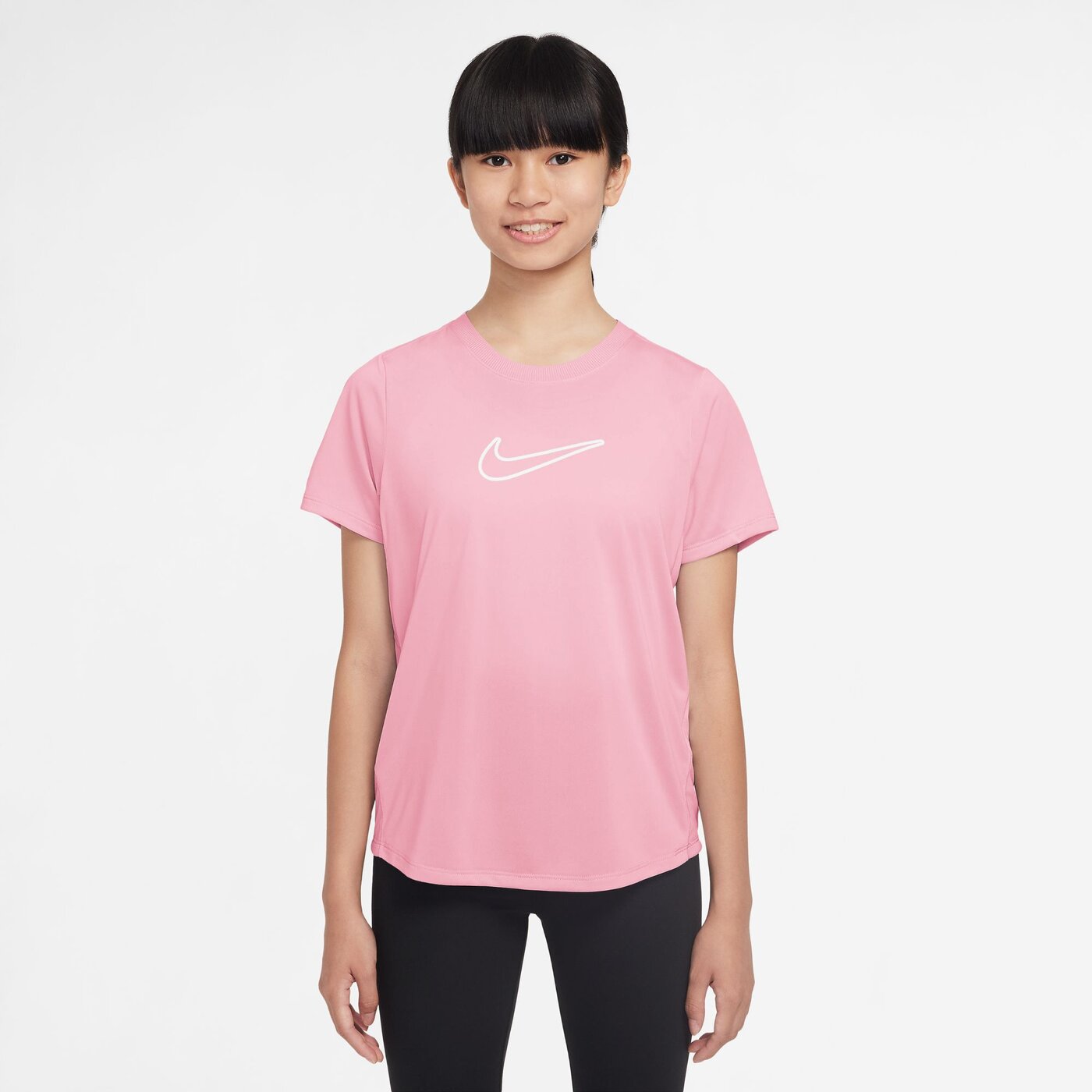 NIKE G NK DF ONE STD SS TOP HBR MED SOFT PINK/WHITE