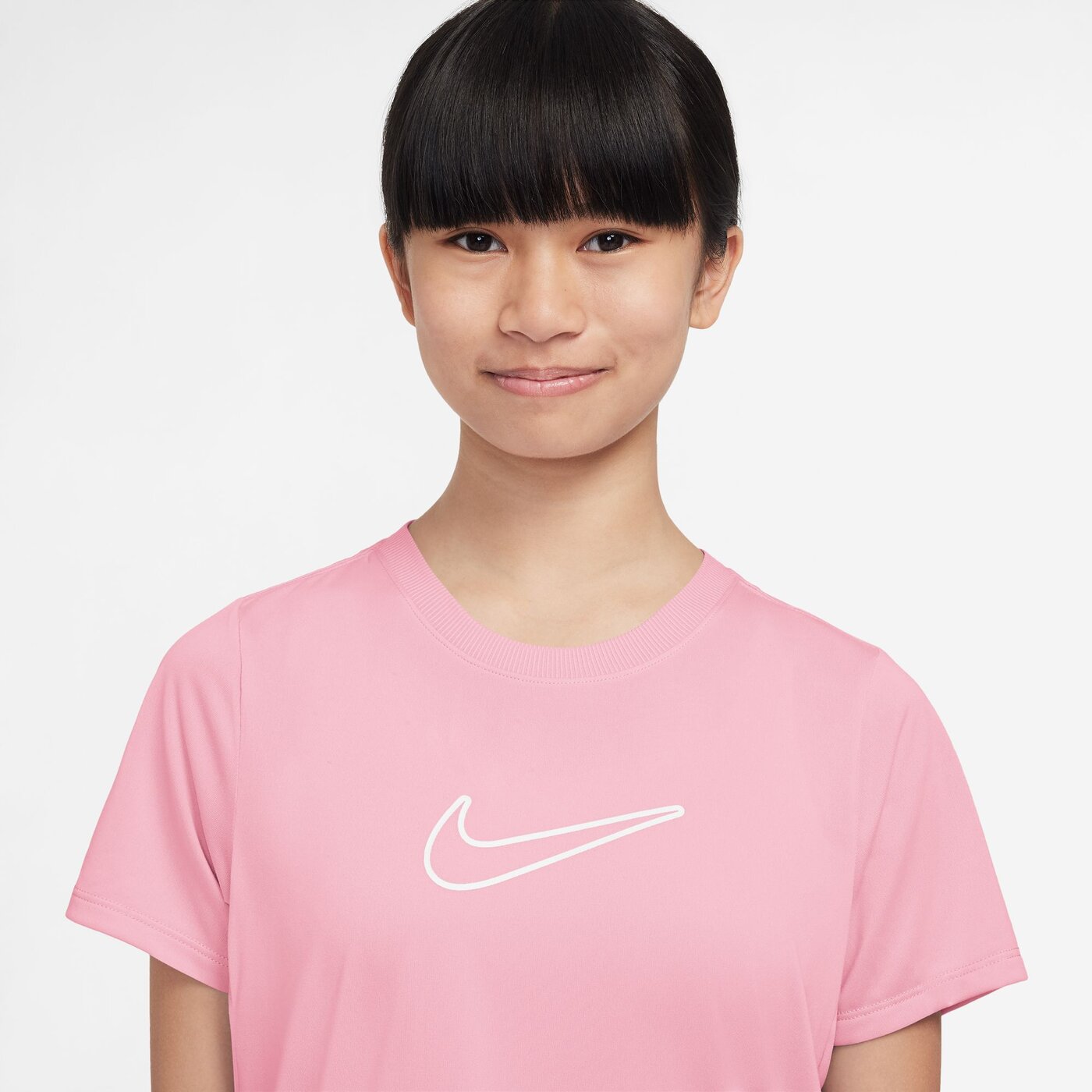 NIKE G NK DF ONE STD SS TOP HBR MED SOFT PINK/WHITE – Bild 3