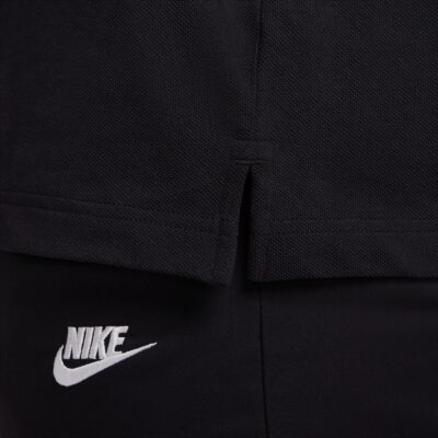 NIKE M NK CLUB SS POLO PIQUE BLACK/WHITE – Bild 4
