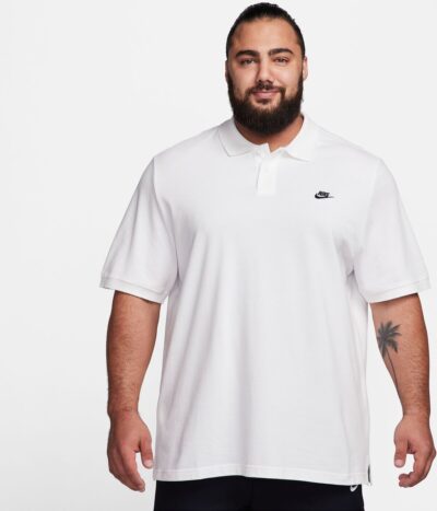 NIKE M NK CLUB SS POLO PIQUE WHITE/BLACK