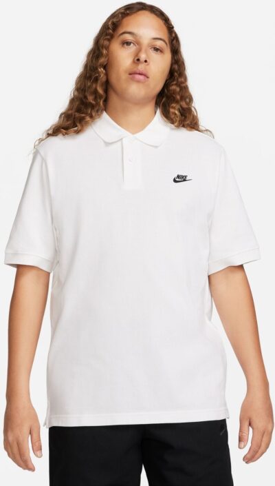 NIKE M NK CLUB SS POLO PIQUE WHITE/BLACK – Bild 4