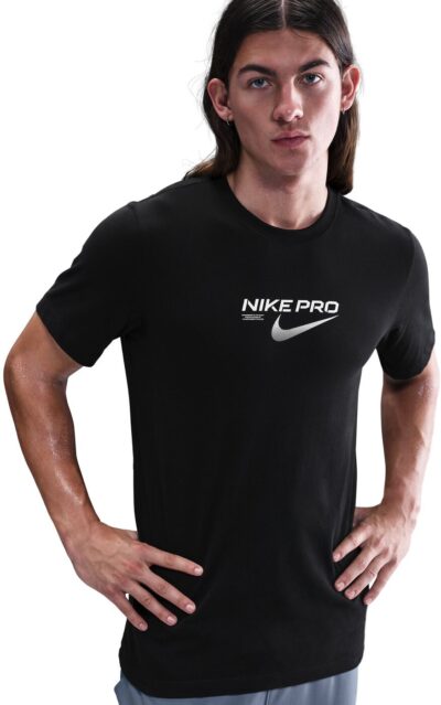 NIKE M NK DF TEE NIKE PRO TRAINING BLACK – Bild 3