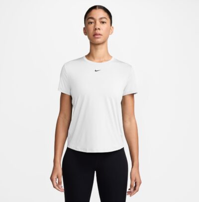 NIKE W NK ONE CLASSIC DF SS TOP WT WHITE/BLACK