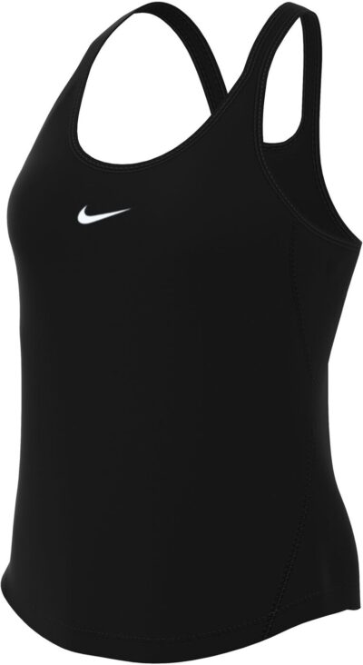 NIKE W NK ONE CLSC DF STRPY TANK WT BLACK/WHITE
