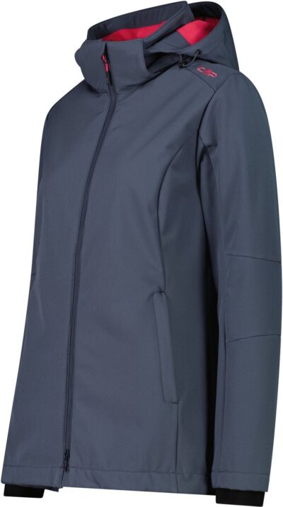 CMP WOMAN JACKET ZIP HOOD TITANIO-CARMINIO – Bild 3