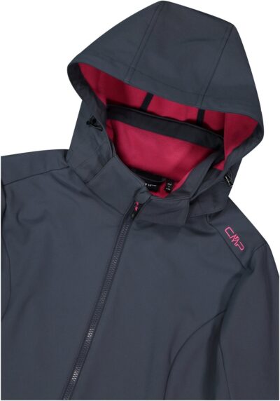 CMP WOMAN JACKET ZIP HOOD TITANIO-CARMINIO – Bild 5