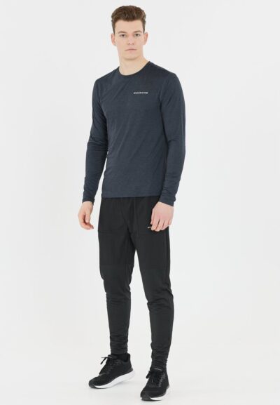 ENDURANCE Abdon M Melange L/S Tee BLACK MELANGE – Bild 5
