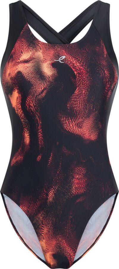 ENERGETICS Da.-Badeanzug Nina II W BLACK/ORANGE LIGHT