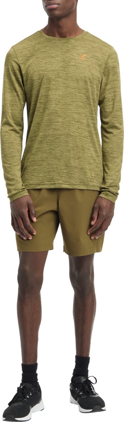 ENERGETICS He.-Langarmshirt Telly II LS M MELANGE/OLIVE DARK/O – Bild 2