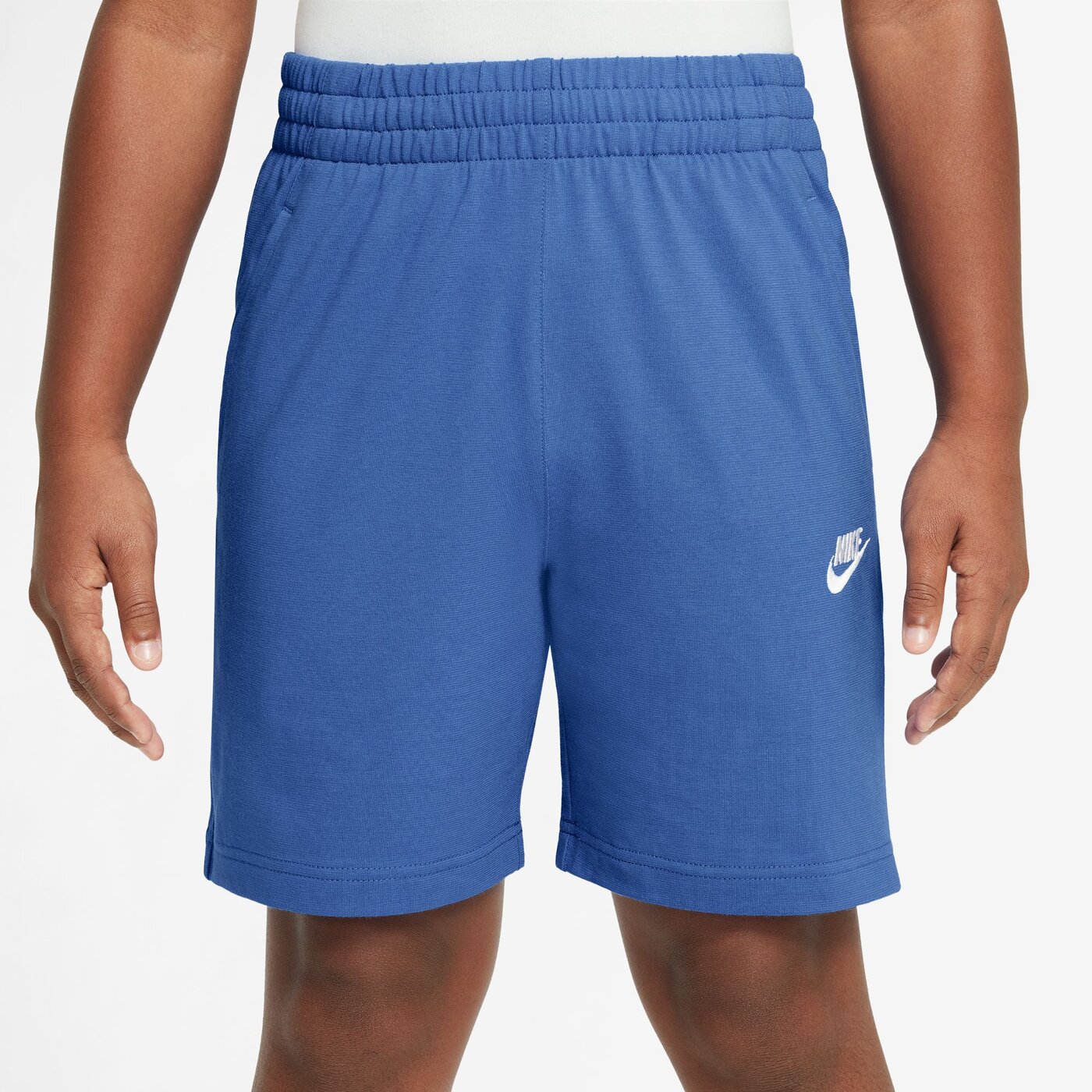 NIKE K NSW CLUB KNIT SHORT 6IN LBR COMET BLUE/COMET BLUE/WHITE