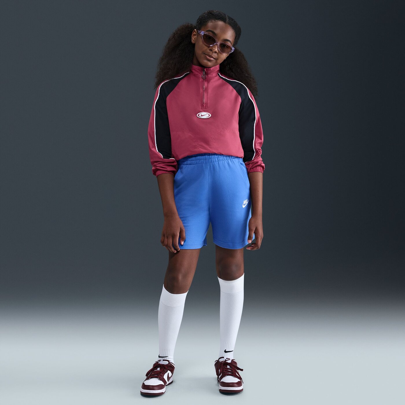 NIKE K NSW CLUB KNIT SHORT 6IN LBR COMET BLUE/COMET BLUE/WHITE – Bild 4