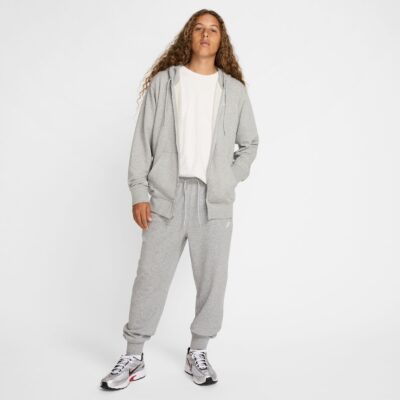 NIKE M NK CLUB FT FZ HOODIE DK GREY HEATHER/LT SMOKE GREY/ – Bild 3