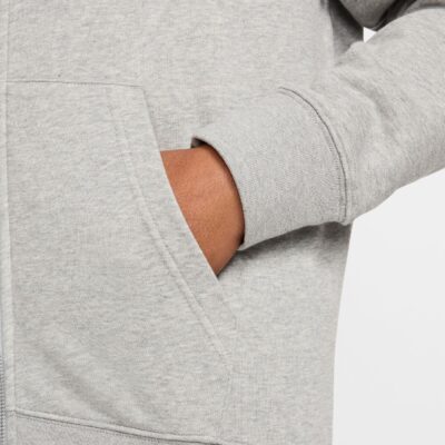 NIKE M NK CLUB FT FZ HOODIE DK GREY HEATHER/LT SMOKE GREY/ – Bild 7