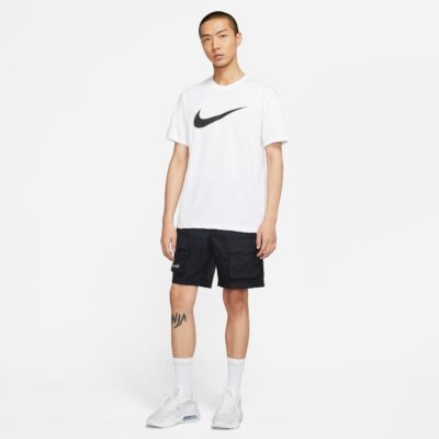 NIKE M NSW TEE ICON SWOOSH WHITE/BLACK – Bild 3