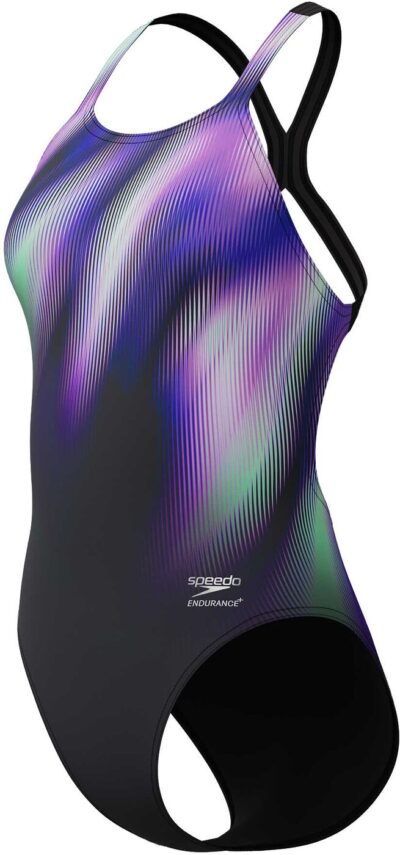 SPEEDO FL PLACEMENT PRINTED POWERBACK BLURRY GLASS- BLACK – Bild 4