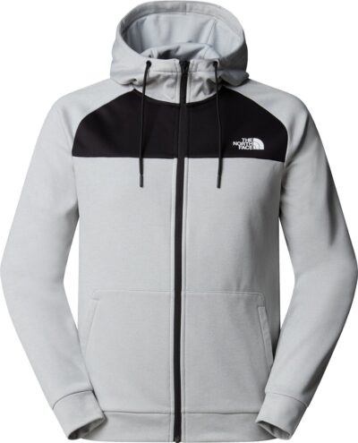 THE NORTH FACE M REAXION FLEECE F/Z HOODIE - HIGH RISE GREY LIGHT HE