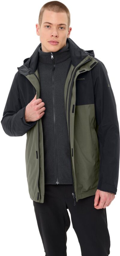 VAUDE Me Rosemoor 3in1 Jacket BLACK/KHAKI – Bild 5