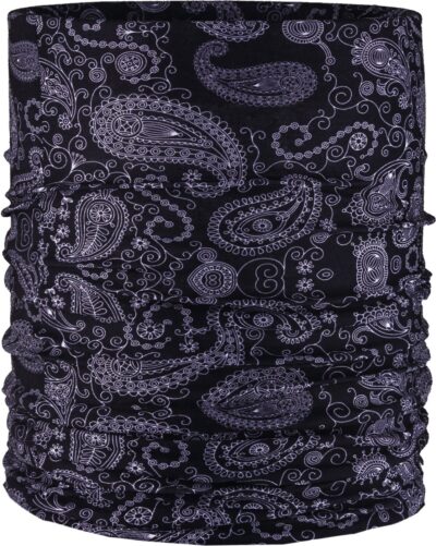 ARECO Multifunktionstuch SCHWARZ GEMUSTERT
