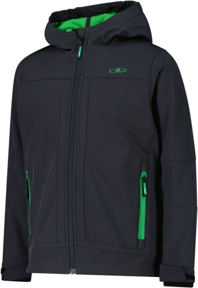 CMP BOY  SOFTSHELL JACKET FIX HOOD ANTRACITE-DEEP MINT – Bild 3