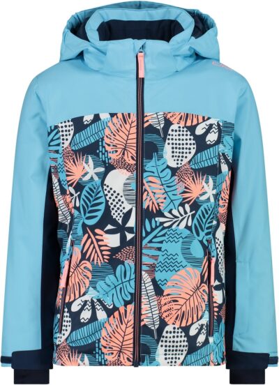 CMP KID G JACKET SNAPS HOOD TOPAZIO-BLUE INK