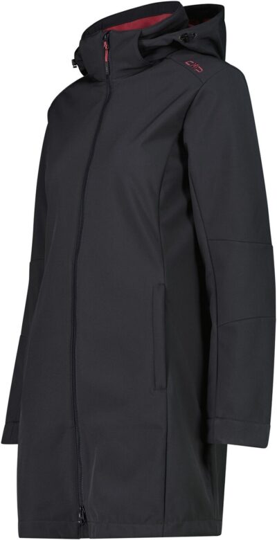 CMP WOMAN PARKA ZIP HOOD ANTRACITE-PEONY – Bild 3