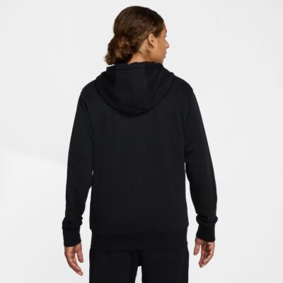 NIKE M NK CLUB FT FZ HOODIE BLACK/BLACK/WHITE – Bild 2
