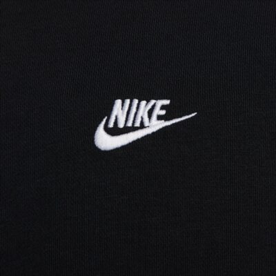 NIKE M NK CLUB FT FZ HOODIE BLACK/BLACK/WHITE – Bild 6
