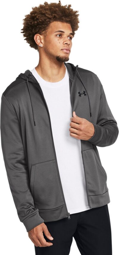 UNDER ARMOUR UA ARMOUR FLEECE FZ HOODIE CASTLEROCK – Bild 3