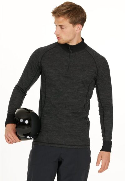 WHISTLER Bishop M Merino Wool Ski Pulli DARK GREY MELANGE – Bild 3