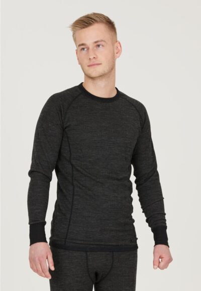 WHISTLER Bradley M Merino Wool Baselayer Top DARK GREY MELANGE – Bild 3